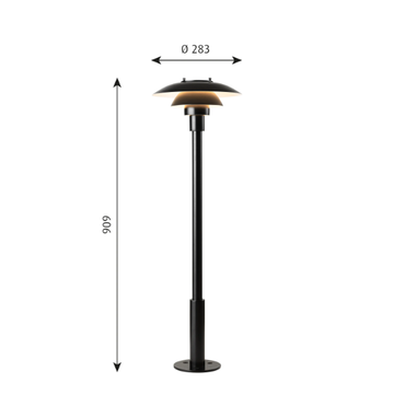 PH 3-2½ - Glass and Stainless Steel bollard light by Louis Poulsen - view 3